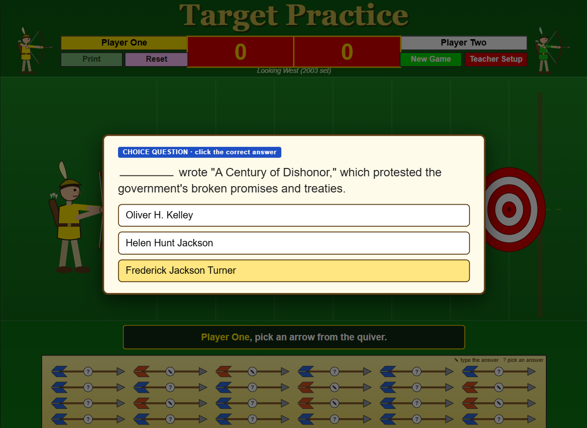 Target Practice game screen
