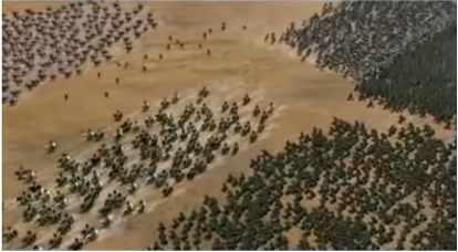 The gap opening in the enemy line